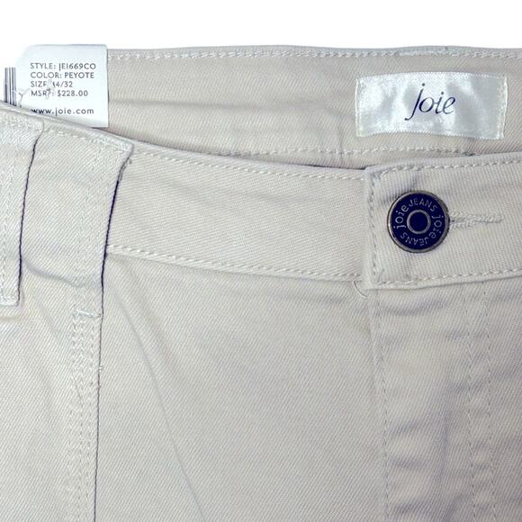 Joie Park Cargo Pants Peyote Tan Khaki NWT Size 14/32 — Utility Skinny Zip-Ankle - Picture 9 of 15